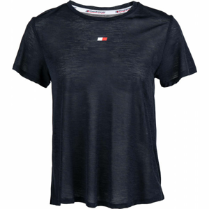 Tommy Hilfiger PERFORMANCE LBR TOP tmavo modrá XS - Dámske tričko