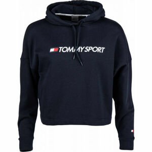 Tommy Hilfiger CROPPED HOODY LOGO tmavo modrá XS - Dámska mikina