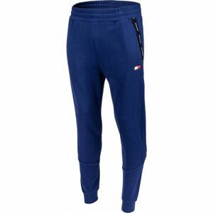 Tommy Hilfiger FLEECE CUFFED TAPE PANT modrá S - Pánske tepláky