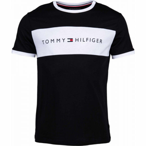 Tommy Hilfiger CN SS TEE LOGO FLAG tmavo modrá L - Pánske tričko