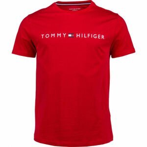 Tommy Hilfiger CN SS TEE LOGO červená L - Pánske tričko