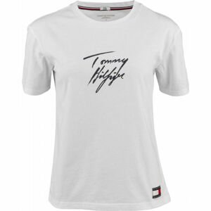 Tommy Hilfiger CN TEE SS LOGO biela S - Dámske tričko