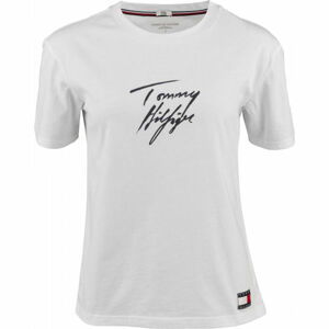 Tommy Hilfiger CN TEE SS LOGO biela M - Dámske tričko