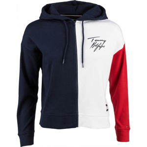 Tommy Hilfiger FZ HOODIE COLORBLOCK LWK tmavo modrá XS - Dámska mikina