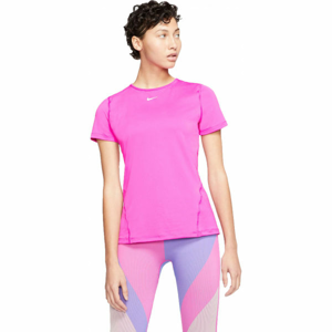 Nike NP 365 TOP SS ESSENTIAL W ružová M - Dámske tričko