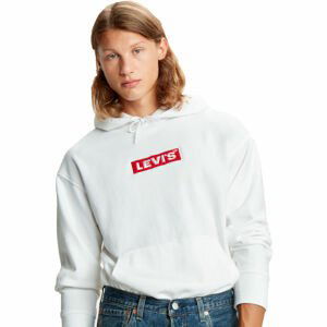 Levi's RELAXED GRAPHIC HOODIE biela M - Pánska mikina