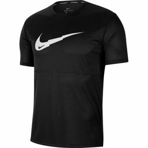 Nike BREATHE Pánske bežecké tričko, čierna,biela, veľkosť
