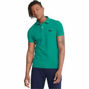 Superdry CLASSIC PIQUE S/S POLO zelená L - Pánske polo tričko