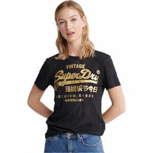 Superdry PG SNAKE BURNOUT ENTRY TEE čierna 10 - Dámske tričko