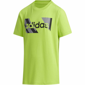 adidas YB Q2 T Chlapčenské tričko, zelená, veľkosť 116