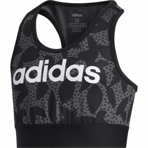 adidas YG XPR BRA TOP tmavo šedá 140 - Dievčenská športová podprsenka