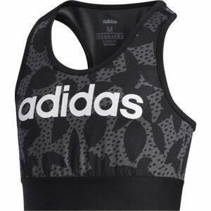 adidas YG XPR BRA TOP tmavo šedá 164 - Dievčenská športová podprsenka