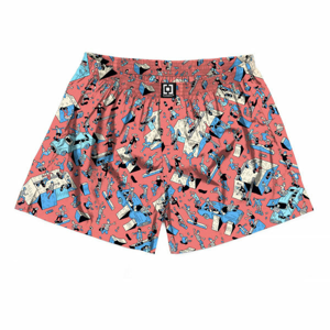 Horsefeathers MANNY BOXER SHORTS (PLAYGROUND) oranžová XL - Pánske boxerky