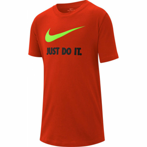 Nike NSW TEE JDI SWOOSH B červená S - Chlapčenské tričko