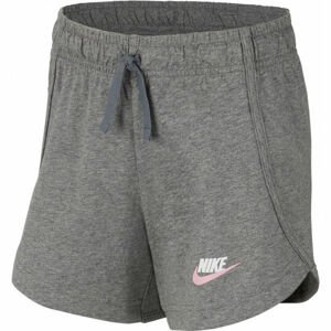 Nike NSW SHORT JERSEY G Dievčenské šortky, sivá, veľkosť L