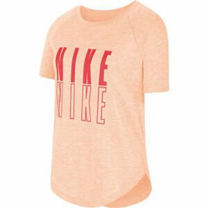 Nike SS TROPHY GFX TOP G Dievčenské tričko, oranžová,červená, veľkosť