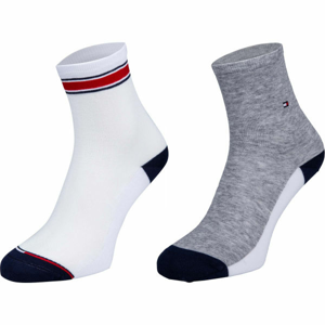 Tommy Hilfiger WOMEN SHORT SOCK 2P TRANSLUCENT biela 39-41 - Dámske ponožky