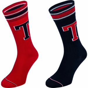 Tommy Hilfiger MEN TH PATCH SOCK 2P čierna 39-42 - Pánske ponožky
