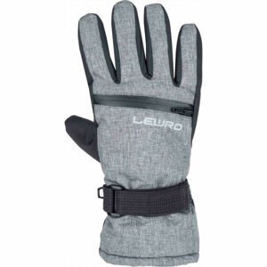 Lewro SAFI Detské lyžiarske rukavice, sivá, veľkosť 4-7