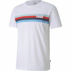 Puma CELEBRATION GRAPHIC TEE RETRO Pánske tričko, biela,modrá,červená, veľkosť