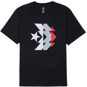 Converse KALEIDOSCOPE STAR CHEVRON SS TEE Pánske tričko, čierna, veľkosť S