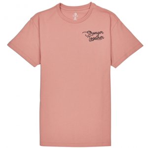 Converse WOMENS STRONGER TOGETHER RELAXED TEE ružová M - Dámske tričko