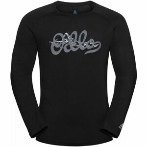 Odlo MEN'S T-SHIRT L/S CREW NECK CONCORD čierna XL - Pánske tričko