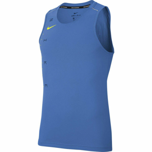 Nike DRY MILER TANK TECH GX FF M modrá L - Pánsky bežecký top