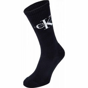 Calvin Klein MEN CREW 1P CK JEANS RIB DESMOND Pánske ponožky, čierna, veľkosť UNI