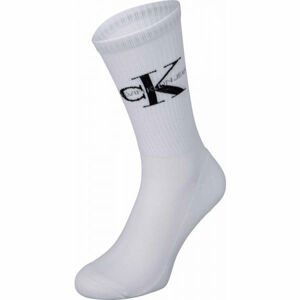 Calvin Klein MEN CREW 1P CK JEANS RIB DESMOND Pánske ponožky, biela, veľkosť UNI