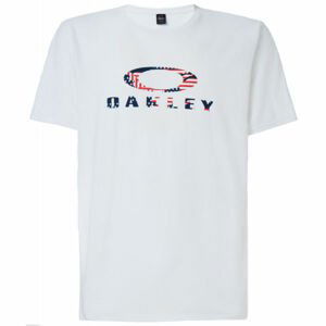 Oakley USA FLAG ELLIPSE SS TEE biela M - Pánske triko