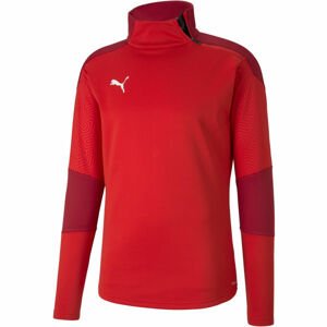 Puma TEAM FINAL 21 TRAINING FLEECE Pánska športová mikina, červená, veľkosť XS