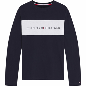 Tommy Hilfiger CN LS TEE LOGO FLAG  XL - Pánske tričko s dlhým rukávom