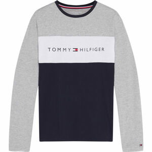 Tommy Hilfiger CN LS TEE LOGO FLAG  M - Pánske tričko s dlhým rukávom