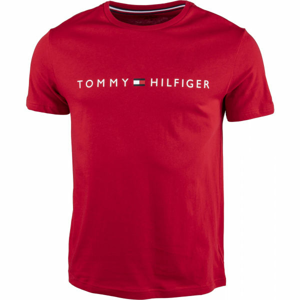Tommy Hilfiger CN SS TEE LOGO Pánske tričko, vínová, veľkosť L