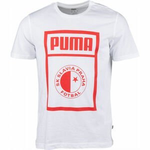 Puma SLAVIA PRAGUE GRAPHIC TEE Pánske tričko, biela, veľkosť L