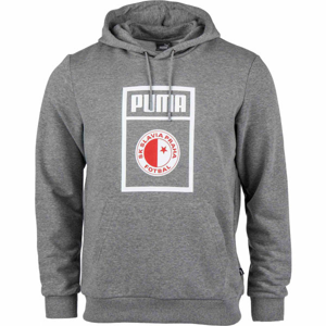 Puma SLAVIA PRAGUE GRAPHIC HOODY sivá XL - Pánska mikina