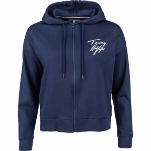 Tommy Hilfiger FZ HOODIE Dámska mikina, tmavo modrá, veľkosť