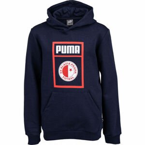 Puma SLAVIA PRAGUE GRAPHIC TEE JR Juniorská mikina, tmavo modrá, veľkosť 116