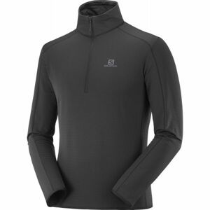 Salomon OUTRACK HALF ZIP MID M Pánska mikina, čierna, veľkosť 2XL