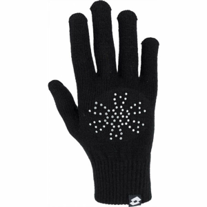 Lotto ELIS Dámske pletené rukavice, čierna, veľkosť UNI
