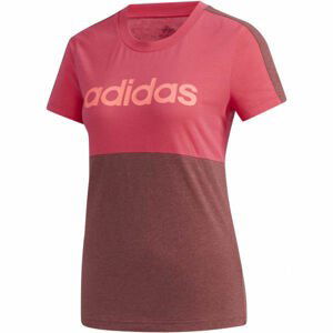 adidas E CB T-SHIRT Dámske tričko, vínová,ružová,lososová, veľkosť