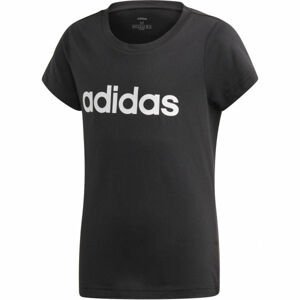 adidas YG E LIN TEE Dievčenské tričko, čierna, veľkosť 152
