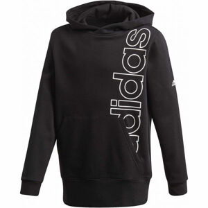 adidas YB LOGO HOODIE Chlapčenská mikina, čierna, veľkosť 116