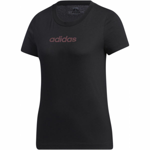 adidas WOMENS ESSENTIALS BRANDED TEE Dámske tričko, čierna,vínová, veľkosť