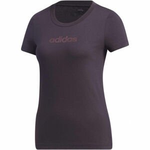 adidas WOMENS ESSENTIALS BRANDED TEE Dámske tričko, fialová,vínová, veľkosť