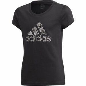 adidas YG BADGE OF SPORT TEE čierna 140 - Dievčenské tričko