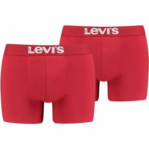 Levi's MEN SOLID BASIC BOXER 2P Pánske boxerky, červená, veľkosť S