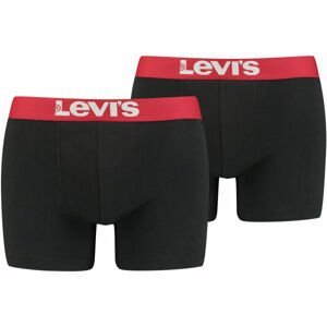 Levi's MEN SOLID BASIC BOXER 2P Pánske boxerky, čierna, veľkosť M