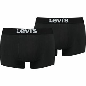 Levi's MEN SOLID BASIC TRUNK 2P Pánske boxerky, čierna, veľkosť S